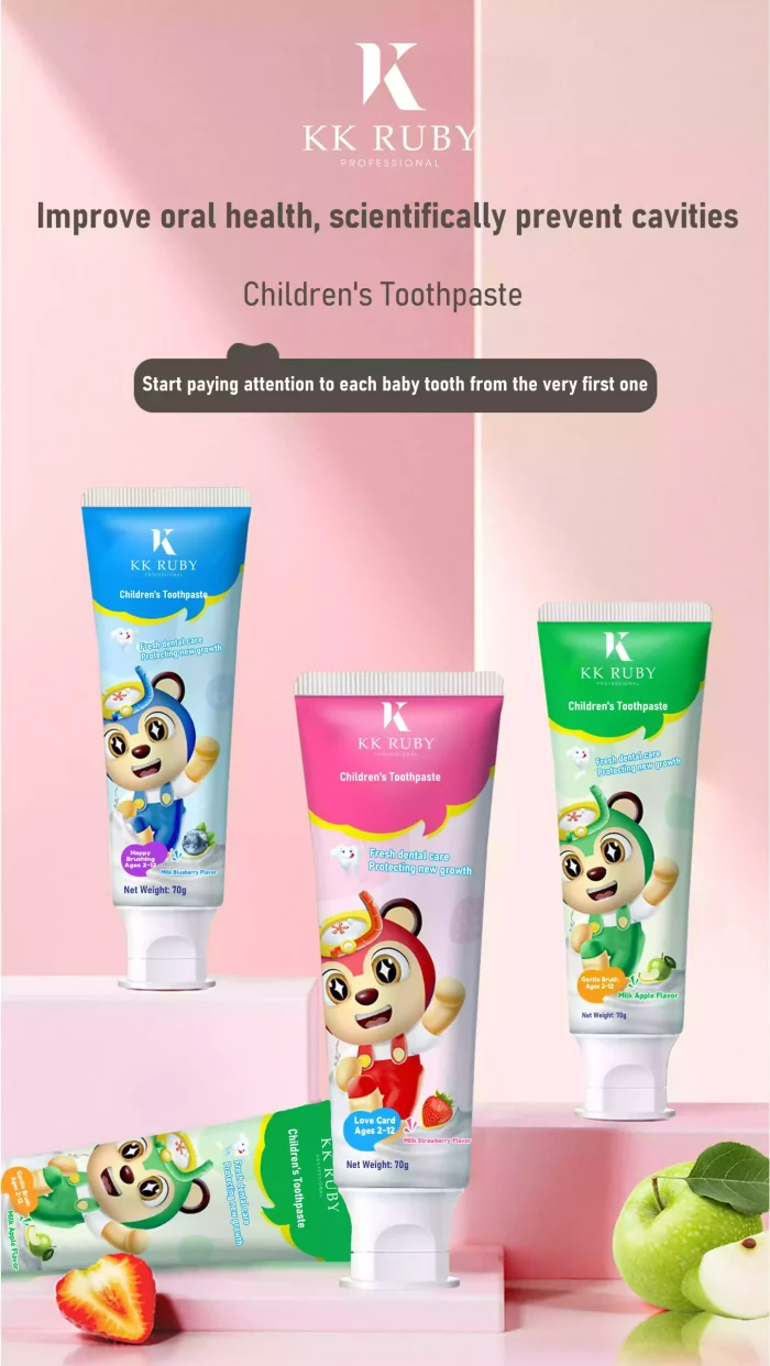 Life's Little Treasure kids toothpaste collection in Milk Strawberry, Blueberry, and Apple flavors for ages 2-12 Life's Little Treasure kids toothpaste collection in Milk Strawberry, Blueberry, and Apple flavors for ages 2-12