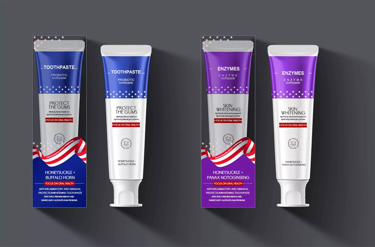 Custom private label toothpaste tubes