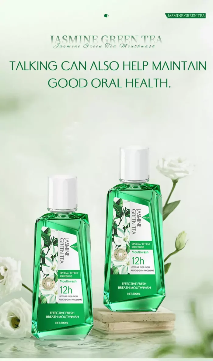 Custom private label options for alcohol-free jasmine green tea probiotic mouthwash - low MOQ OEM available Custom private label options for alcohol-free jasmine green tea probiotic mouthwash - low MOQ OEM available