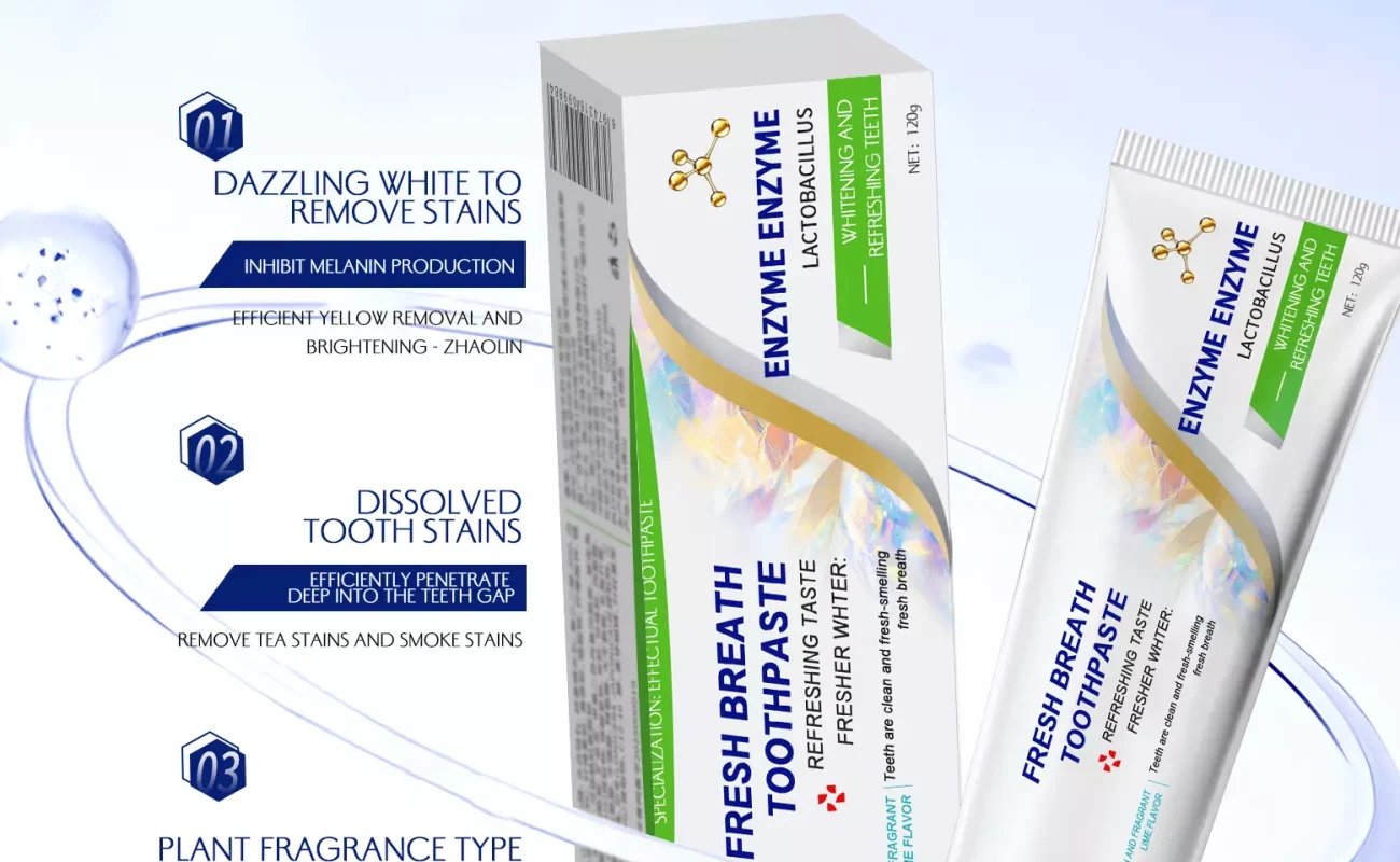 Custom private label whitening toothpaste packaging box – fresh mint hydroxyapatite toothpaste OEM design by Guangzhou manufacturer