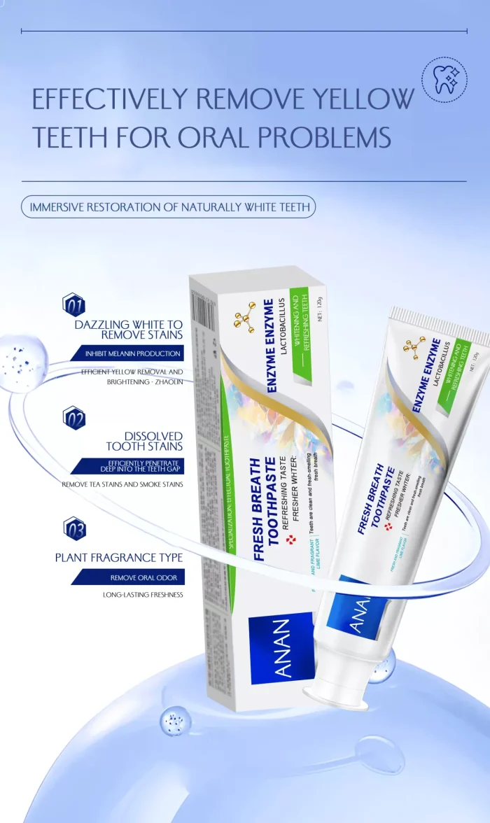 Custom private label whitening toothpaste packaging box – fresh mint hydroxyapatite toothpaste OEM design by Guangzhou manufacturer