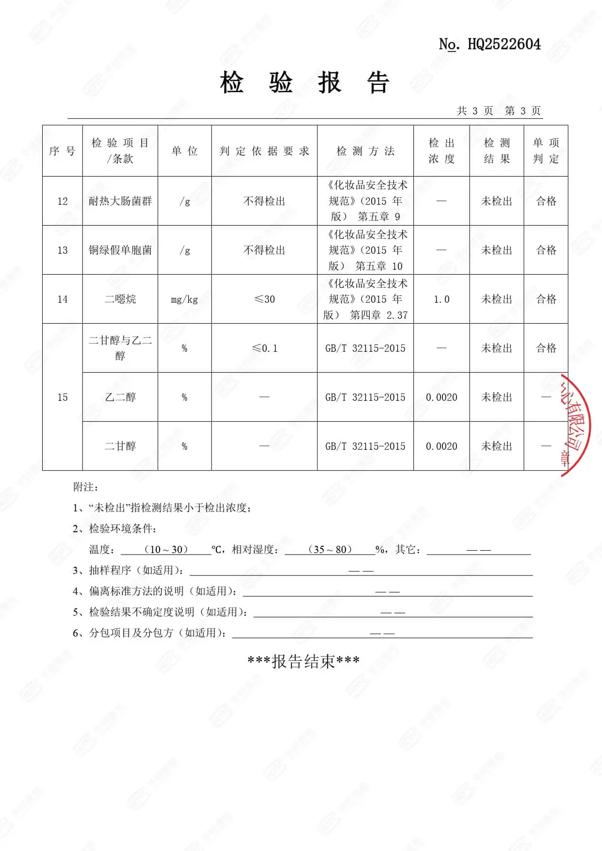 Fresh Breath Whitening Toothpaste - Product Safety Assessment Inspection Report (CPSR)