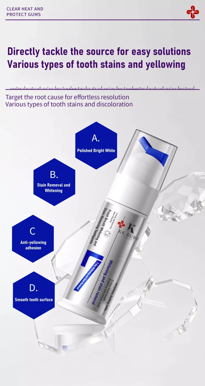 Fresh Breath Whitening Toothpaste tube packaging front view - Toothpaste Factory Fresh Breath Whitening Toothpaste tube packaging front view - Toothpaste Factory