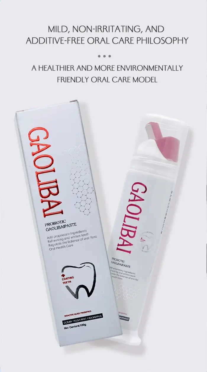 GMP and ISO 22716 certified badges probiotic toothpaste OEM manufacturer GMP and ISO 22716 certified badges probiotic toothpaste OEM manufacturer