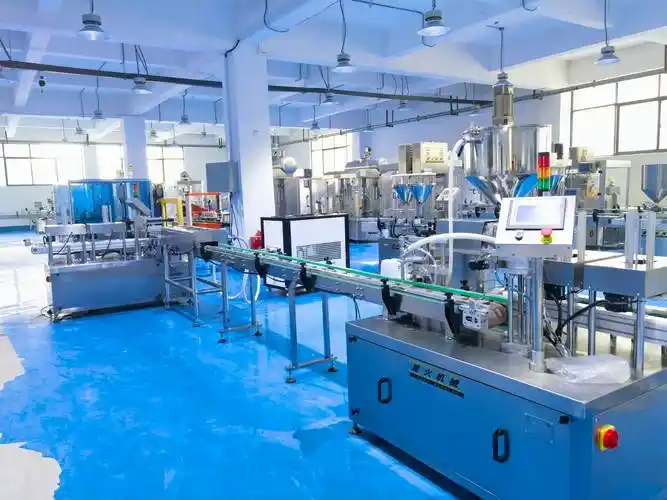 Industrial vacuum homogenizer mixer used in toothpaste manufacturing process inside a factory