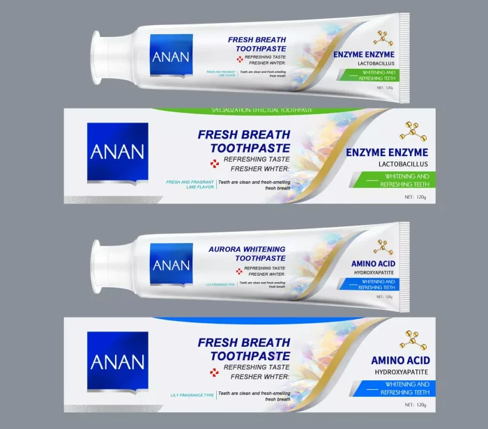 Private label brightening fresh toothpaste tube with hydroxyapatite formula – OEM whitening toothpaste manufacturer in Guangzhou, China