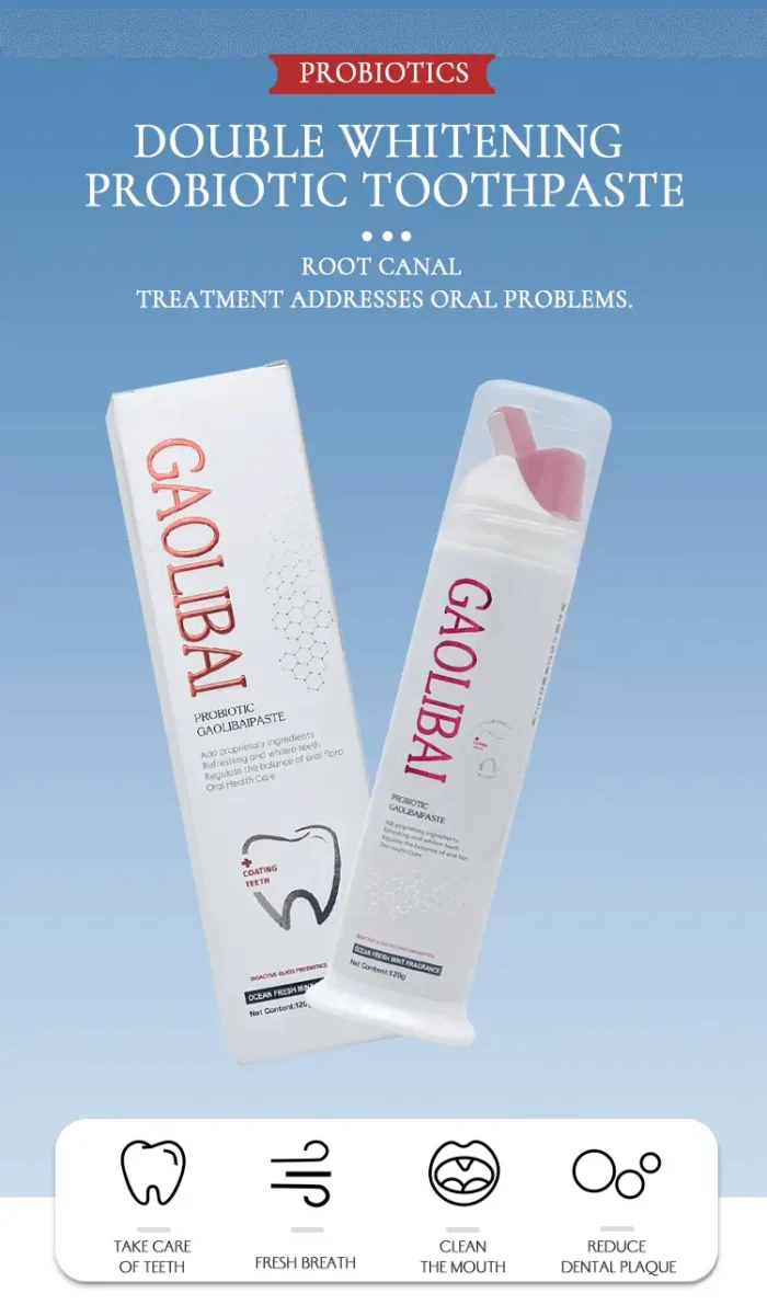 Private label prebiotic probiotic toothpaste tube custom OEM packaging Private label prebiotic probiotic toothpaste tube custom OEM packaging