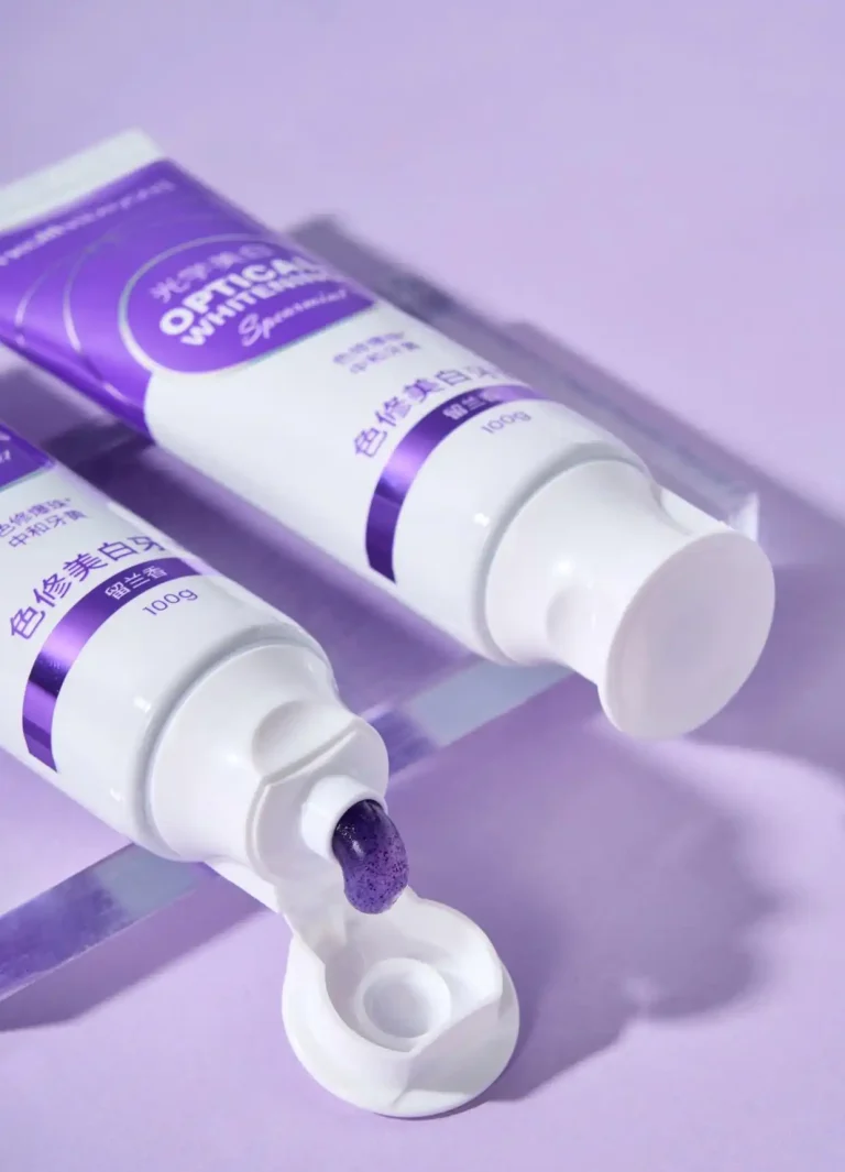 Custom private label whitening toothpaste packaging with peroxide and PAP formula options for brand launch