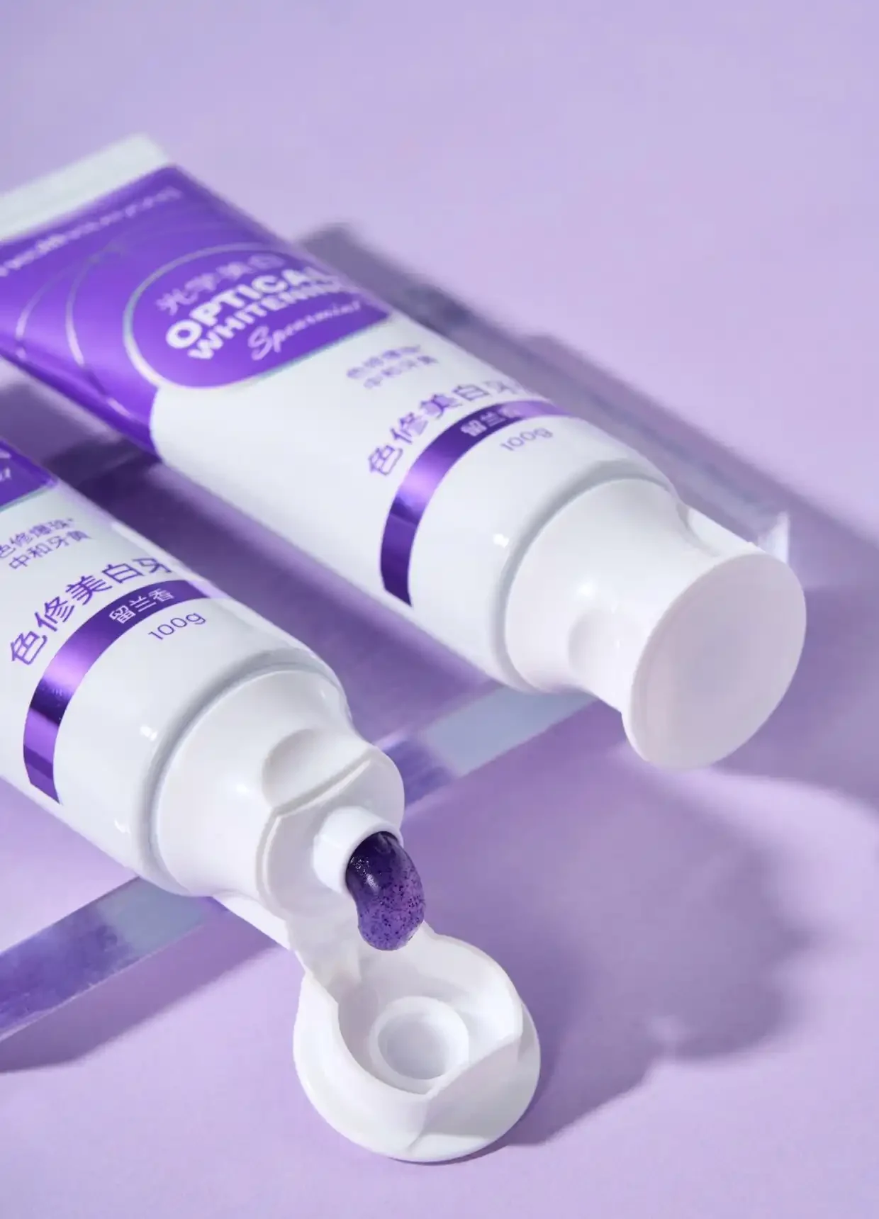 Aangepaste private label whitening tandpasta verpakking met peroxide en PAP formule opties voor merk lanceren