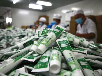 Toothpaste manufacturing factory in Vietnam with modern production equipment and oral care production lines